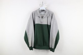 Vtg 90s Streetwear Mens 2XL Distressed Color Block Half Zip Pullover Swe... - $54.40