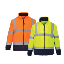 Portwest Polar Fleece Jacket Collar Zip Opening Reflective Work Safety F301 - $69.95