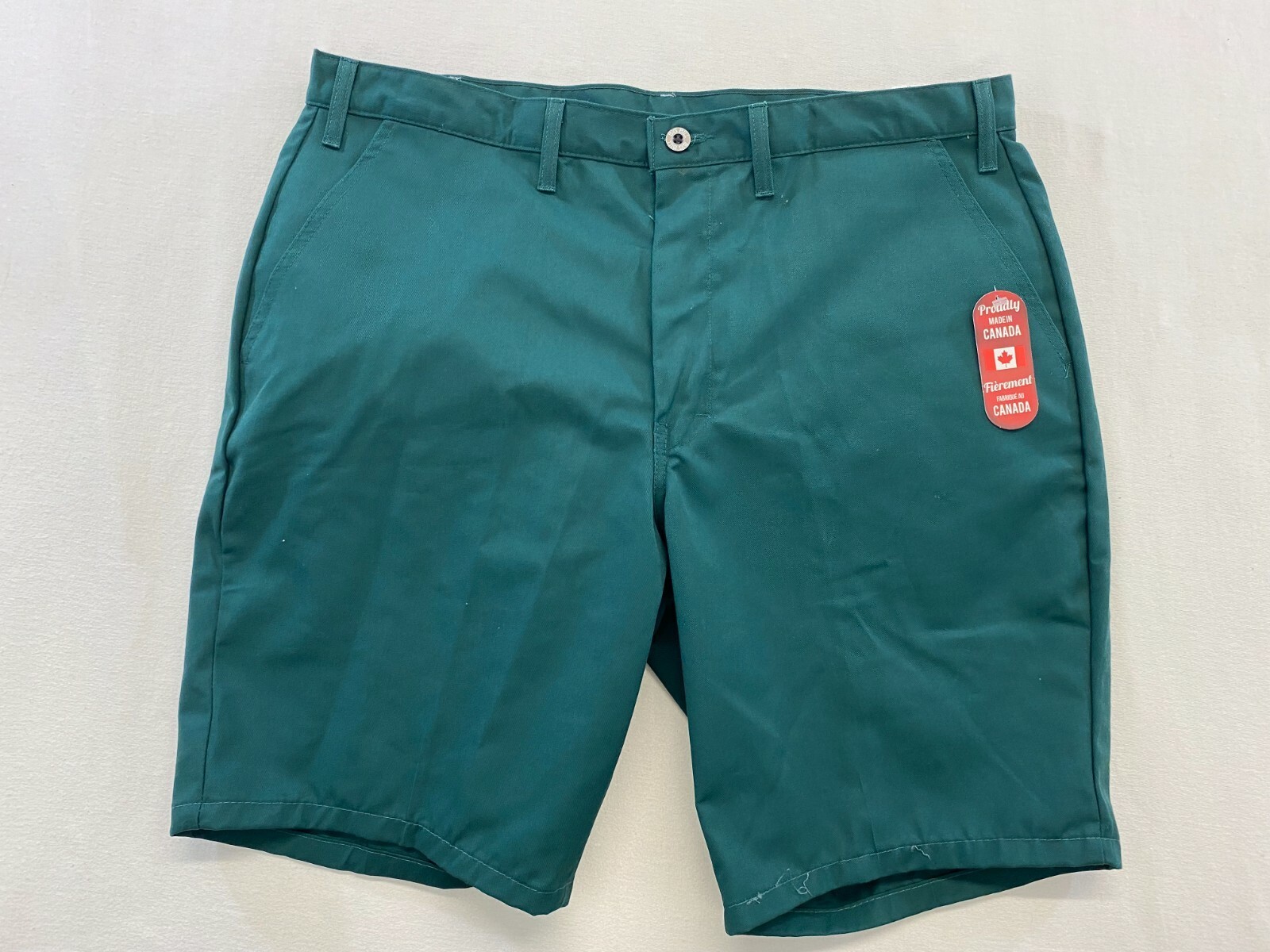 Big Bill Men&#39;s Wrinkle Free Work Shorts Size 40 Green Polyester Blend NEW - $9.90