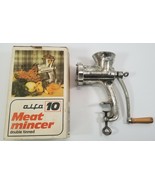 VC) Alfa 10 Meat Mincer Double Tinned Table Mount Hand Crank Grinder - $34.12 CAD