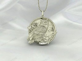 Cute Owl Bird 925 Sterling Silver Vintage Unique Modern Pendent Necklace Jewelry - £39.69 GBP+