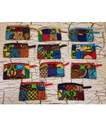 Handmade African Uganda Small Patchwork Cloth Coin Purse Makeup Handbag ... - £11.78 GBP