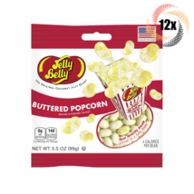 Full Box 12x Bags | Jelly Belly Beans Buttered Popcorn Flavor Candy | 3.5oz | - $44.63