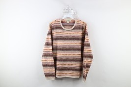 Vintage 90s Eddie Bauer Womens Large Lambswool Silk Blend Knit Fair Isle... - $79.15