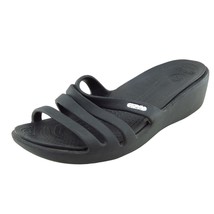 Crocs Sz 8 M Black Slide Synthetic Women Sandals - £15.78 GBP