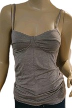 New Bar III Intimates Camisole Tank Top  Sleeveless Stretch V-Neck Gray ... - $103.86 MXN