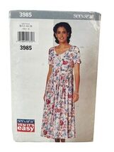 See &amp; Sew 3985 Misses Dress 12-14-16 Pullover Easy 90s - $6.23