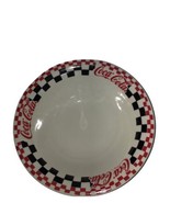Coca-Cola Plate Dinnerware Soup Bowl by Gibson Checkered White Vtg Logo Coke - $13.10