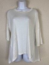Peck &amp; Peck Womens Size S Ivory Stretch Knit Blouse 3/4 Sleeve - £5.56 GBP