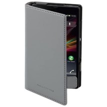 Sony Leather Flip Case for Xperia Z by Made for Xperia - Grey  - $24.00