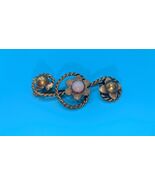 Vintage Twisted Wire Floral Bar Pin - $38.61