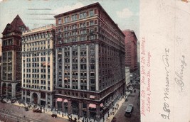 CHICAGO IL~NATIONAL LIFE-NEW YORK LIFE BLDG-LASALLE &amp; MONROE STS~1908 PO... - £8.44 GBP