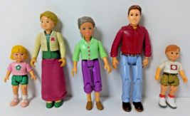 Vintage Playskool Loving Family Dollhouse Mom Dad Kids Lot Of 5 Fisher Price Toy - $39.78