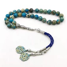 Tasbih Natural jasper stone muslim luxurious gifts Prayer bead misbaha Rosary Ra - £70.95 GBP