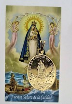 18k Caridad del Cobre Medal catholic Religious Pendant Prayer Card Cuba ... - $14.73