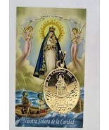 18k Caridad del Cobre Medal catholic Religious Pendant Prayer Card Cuba ... - $20.20 CAD