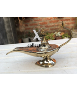 Vintage Aladdin Brass Genie Oil Lamp Nautical Chirag Incense Burner 6 in... - £33.33 GBP