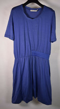 See By Chloe Dress Cinched Waist Blue Silk Blend SS 6 Womens - $58.41
