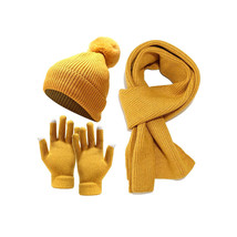 Color: GOLDEN - Cozy Winter 3 In 1 Scarf, Beany And Gloves Set - $60.50