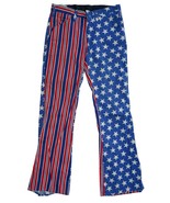 Male Slacks Patriotic American Flag Denim Hip Hugger Bell Bottoms Size 2... - $2,692.47 MXN