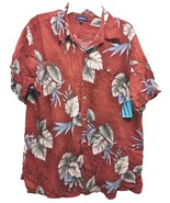 Men&#39;s Vintage 90&#39;s Hawaiian Shirt SZ L  Croft &amp; Barrow 100% Rayon Floral... - £14.66 GBP