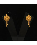 22cts Hallmark Unique Gold 3.2cm Sleeper earrings Step Mother Gift Gift For Wife - £624.56 GBP