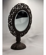 Victorian Art Nouveau Ornate Vanity Mirror Embossed Swivel Desktop Mirror  - $608.89 MXN