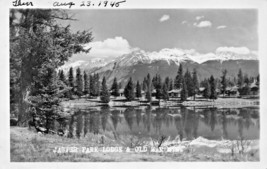 Jasper National Park Ca~Lodge &amp; Old Man Mountain~J A Weiss Real Photo Postcard - £4.61 GBP