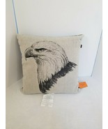 Field Steam Eagle Head Decorative Pillow NWT 16 inch Square Polyester Co... - $29.99
