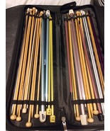 Vintage Lot of about 30 Alum &amp; Wood Knitting Hook, Needles Susan Bates a... - $33.65