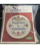 Vintage 1984 Current Cross Stitch Kit Happiness is Homemade 7” NIP 7085-3 - $9.89