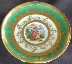 Antique Bohemia China 24K Gold Encrusted Demitasse Saucer – Empire – VGC - Czech - £38.78 GBP