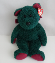 2001 Ty The Beanie Buddies Collection Holiday Teddy With Tags 14&quot; Plush - £7.24 GBP