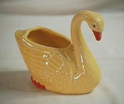 Brush Yellow Swan Planter 1920&#39;s Art Pottery Very Early Pre McCoy USA Vintage - £34.02 GBP