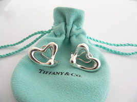 Tiffany &amp; Co Heart Clip On Earrings Silver Clip On Love Gift Pouch Classic Cool - £210.74 GBP