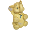 5&quot; VINTAGE RUBBER CREME ELEPHANT W TRUNK UP SQUEAKER SQUEAK TOY ANTIQUE - $23.75