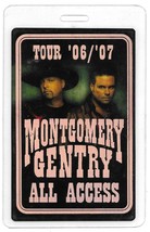 MONTGOMERY GENTRY 2006-2007 Concert Tour ALL ACCESS Laminate Pass COUNTR... - $368.88 MXN
