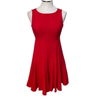 Calvin Klein Red Sleeveless Fit &amp; Flare Dress Size 6 Petite - £21.79 GBP