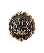 Vintage Methodist Pin Back Button Cross And Crown Collectible Religious ... - $379.94 MXN