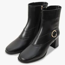 The Windsor Black Leather Block Heel Women Boot image 2