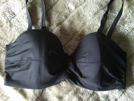 H&amp;M BLACK  underwired bikini bra top uk 36D  usa 36D   euro 80D - £7.30 GBP