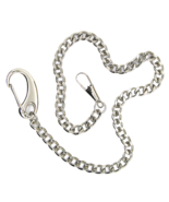 Silver Color Pocket Watch Chain Men Albert Chain with Big Lobster Clasp ... - $16.14