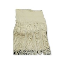 Knit Skirt Cream Medium Solitaire skirt Chrocheted Stretch - £11.21 GBP