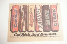 1978 Clark Bar Color Ad Six Different Clark Bars Featured  - £6.38 GBP