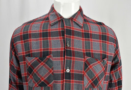 Plaid Button Long Sleeve Shirt Vintage Coast to Coast National Large  - £31.11 GBP