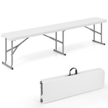 6 Feet Plastic Folding Bench Picnic Camping Dining Seat with Carrying Ha... - $2,402.39 MXN