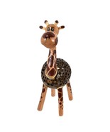 Wooden Giraffe Coconut Shell Handmade Figurine Sculpture - £16.99 GBP