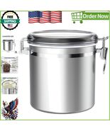 Stylish 165 oz Stainless Steel Airtight Canister - Large Food Storage So... - $94.76 CAD