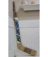 Vintage 1960-70&#39;s CHRISTIAN USA Wooden Goalie Ice Hockey Stick Blue &amp; White - £53.01 GBP