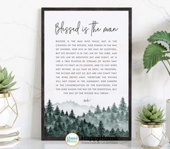 Psalm 1 ESV Blessed is the Man Bible Verse Wall Art Scripture Quote Print -P586 - £19.83 GBP+